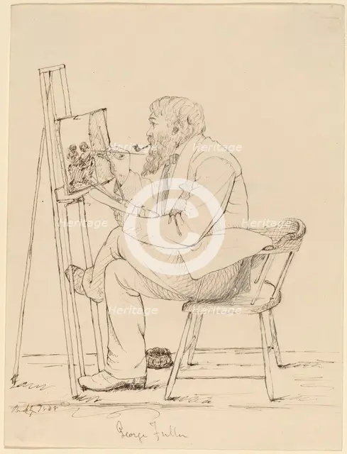 Sketching - George Fuller, 1858. Creator: John Quincy Adams Ward.