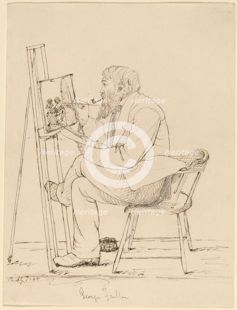 Sketching - George Fuller, 1858. Creator: John Quincy Adams Ward.