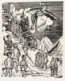 Ski jump, 1927. Creator: Kirchner, Ernst Ludwig (1880-1938)