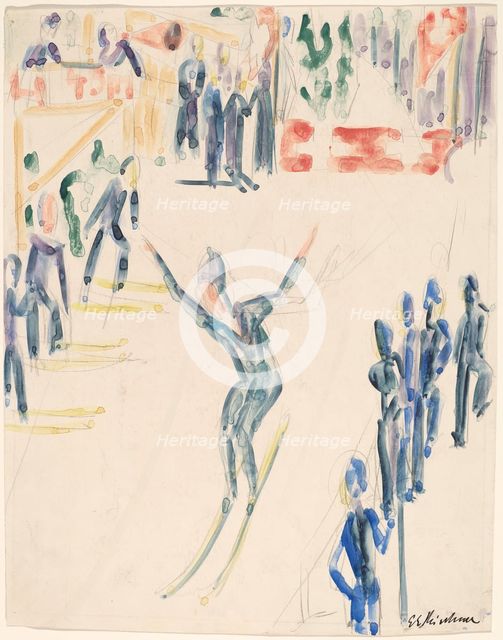Ski Jumper, c. 1936. Creator: Ernst Kirchner.