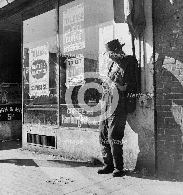 Skid Row, Howard Street, San Francisco, California, 1937. Creator: Dorothea Lange.