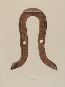 Skid Shoe for Horse, c. 1938. Creator: Samuel Faigin