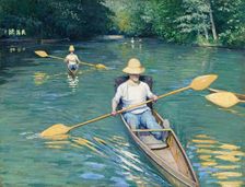 Skiffs, 1877. Creator: Gustave Caillebotte