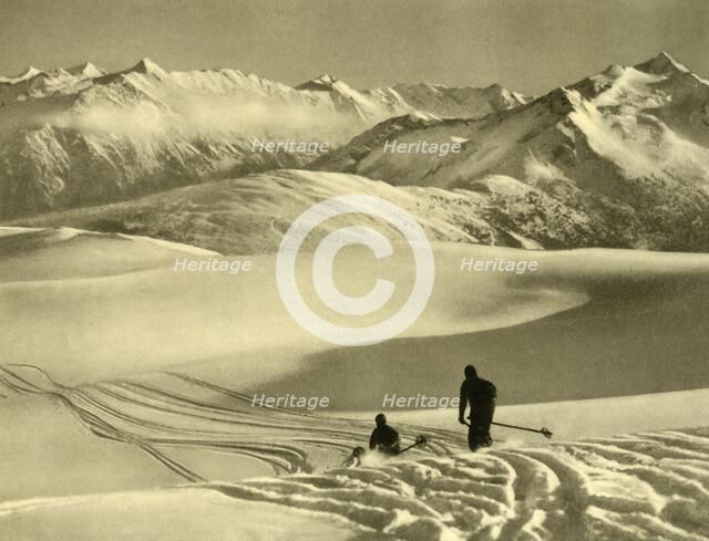 Skiing on the Gerlos plateau, Austria, c1935. Creator: Unknown.