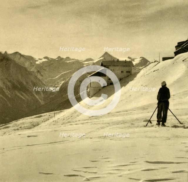 Skiing on the Schmittenhöhe, Austria, c1935. Creator: Unknown.