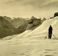 Skiing on the Schmittenhöhe, Austria, c1935. Creator: Unknown