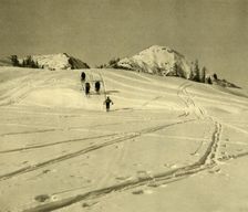 Skiing in the Totes Gebirge mountains, Austria, c1935. Creator: Unknown