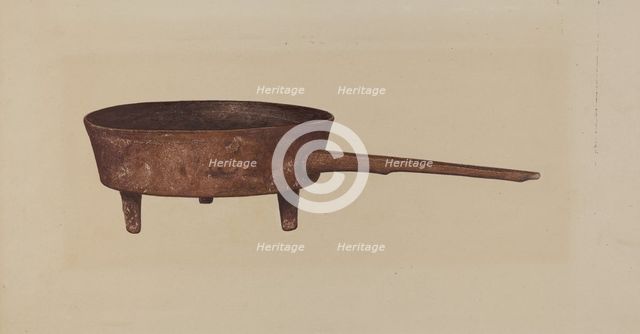 Skillet with Four Legs, 1935/1942. Creator: Unknown.