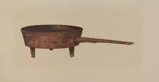 Skillet with Four Legs, 1935/1942. Creator: Unknown