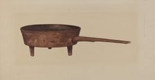 Skillet with Four Legs, 1935/1942. Creator: Unknown