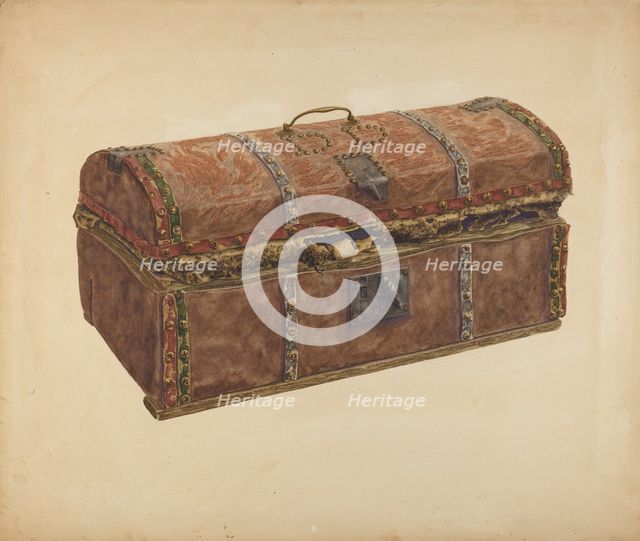 Skin Covered Trunk, c. 1939. Creator: Russell Madole.