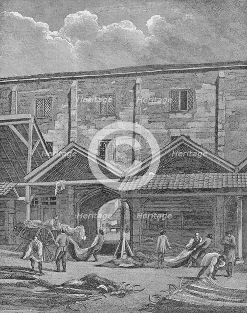 Skin Market, Leadenhall, City of London, 1825 (1911). Artist: Thomas Dale.