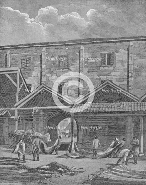 Skin Market, Leadenhall, City of London, 1825 (1911). Artist: Thomas Dale.