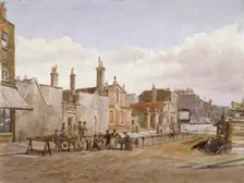 Skinners Almshouses and Trinity Almshouses, Mile End Road, Stepney, London, 1883. Artist: John Crowther
