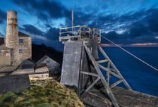 Skip shaft headframe, Geevor Mine (Levant Section), Trewellard, St Just, Cornwall, 2015. Artist: James O Davies