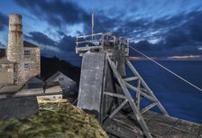 Skip shaft headframe, Geevor Mine (Levant Section), Trewellard, St Just, Cornwall, 2015. Artist: James O Davies