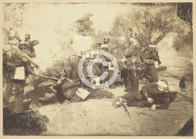 Skirmish between a Prussian Reconnaissance unit and...Faidherbe's Army..., Jan 21, 1871 Creator: Unknown.