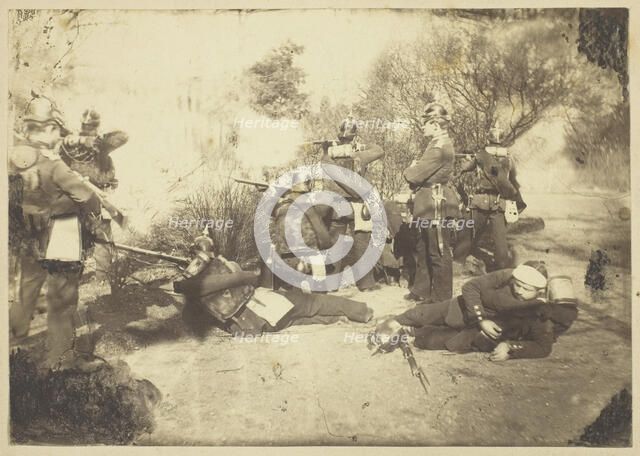 Skirmish between a Prussian Reconnaissance unit and...Faidherbe's Army..., Jan 21, 1871 Creator: Unknown.
