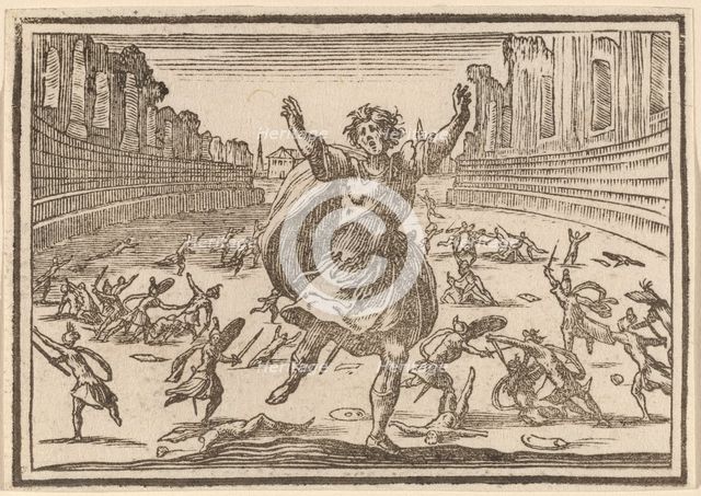 Skirmish in a Roman Circus, 1621. Creator: Edouard Eckman.