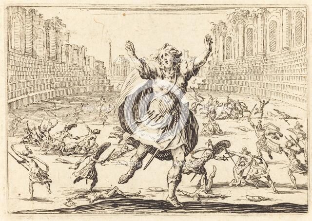 Skirmish in a Roman Circus, c. 1622. Creator: Jacques Callot.