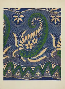 Skirt - Border Design, c. 1937. Creator: Randolph F Miller