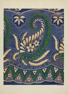 Skirt - Border Design, c. 1937. Creator: Randolph F Miller