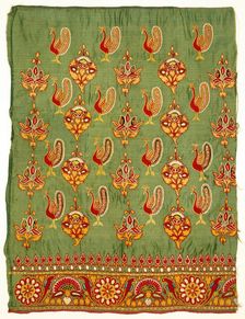 Skirt Fragment; Ghagharapat, mid-19th century. Creator: Unknown