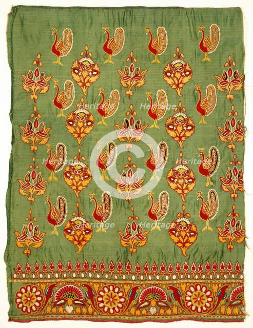 Skirt Fragment; Ghagharapat, mid-19th century. Creator: Unknown.