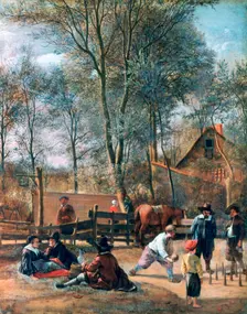 Skittle Players outside an Inn c1660. Artist: Jan Steen
