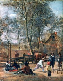 Skittle Players outside an Inn c1660. Artist: Jan Steen
