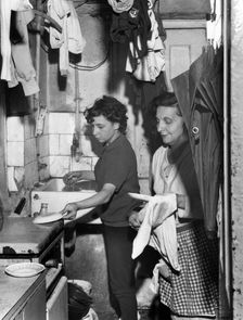Slum dwelling in London's East End, 1965. Creator: EH Emanuel