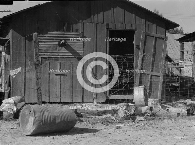 Slums of Brawley, Imperial Valley, California, 1936. Creator: Dorothea Lange.