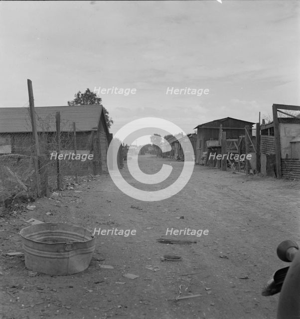 Slums of East El Centro, California, 1937. Creator: Dorothea Lange.