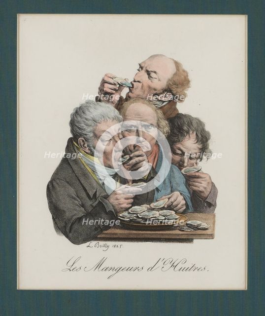 Slurping Oysters, 1825. Artist: Boilly, Louis-Léopold (1761-1845)
