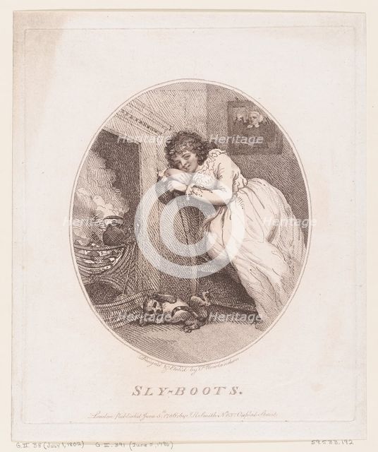 Sly-boots, June 5, 1786., June 5, 1786. Creator: Thomas Rowlandson.