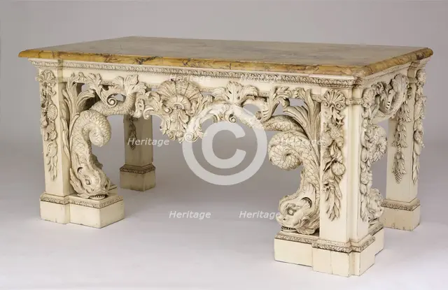 Slab or Side Table, England, c. 1735. Creator: Unknown.