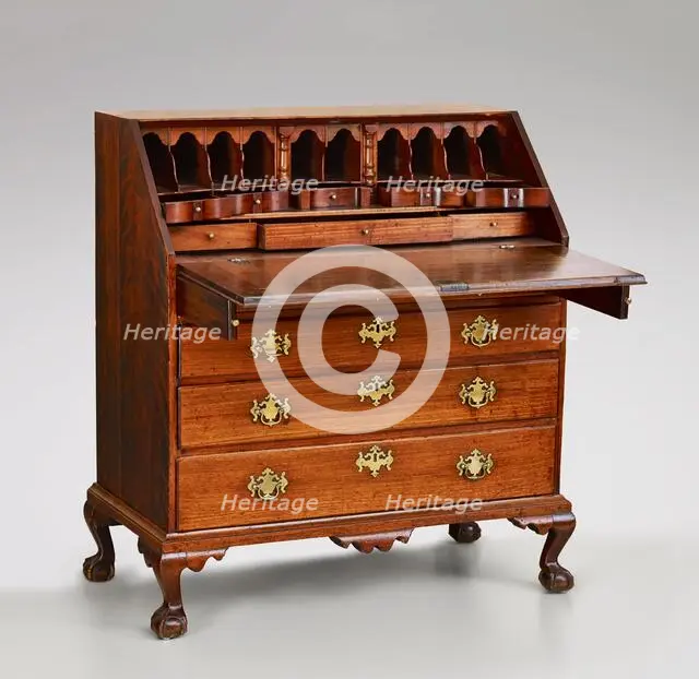 Slant-front desk, about 1755-1785. Creator: Unknown.