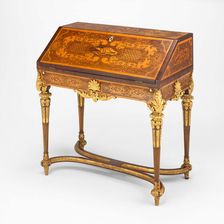 Slant-Front Desk, Germany, c. 1720. Creator: Attributed to Heinrich Ludwig Rohde