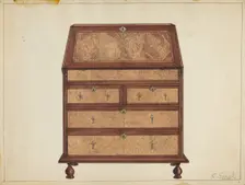 Slant-Top Desk, c. 1953. Creator: Nicholas Gorid