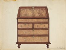 Slant-Top Desk, c. 1953. Creator: Nicholas Gorid