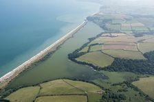 Slapton Ley nature reserve and Slapton Sands beach, Slapton, Devon, 2016. Creator: Damian Grady