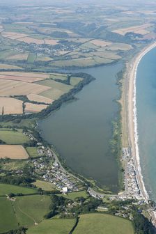 Slapton Ley nature reserve and Slapton Sands beach, Slapton, Devon, 2016 Creator: Damian Grady