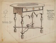 Slate-top Table, 1935/1942. Creator: M. Rosenshield-von-Paulin