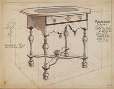 Slate-top Table, 1935/1942. Creator: M. Rosenshield-von-Paulin