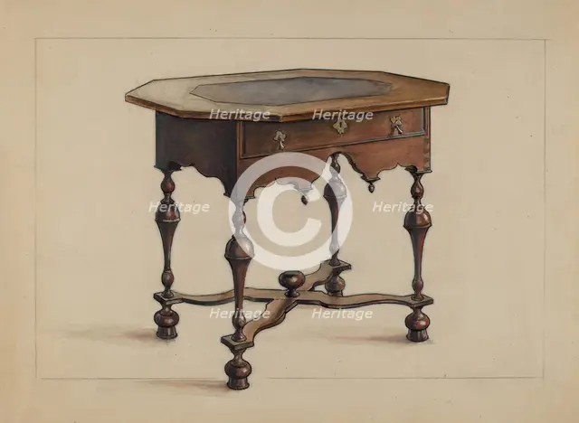 Slate-top Table, 1936. Creator: M. Rosenshield-von-Paulin.