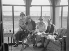 Slater, Mrs., and friends in a house in Long Beach, 1924 July. Creator: Arnold Genthe