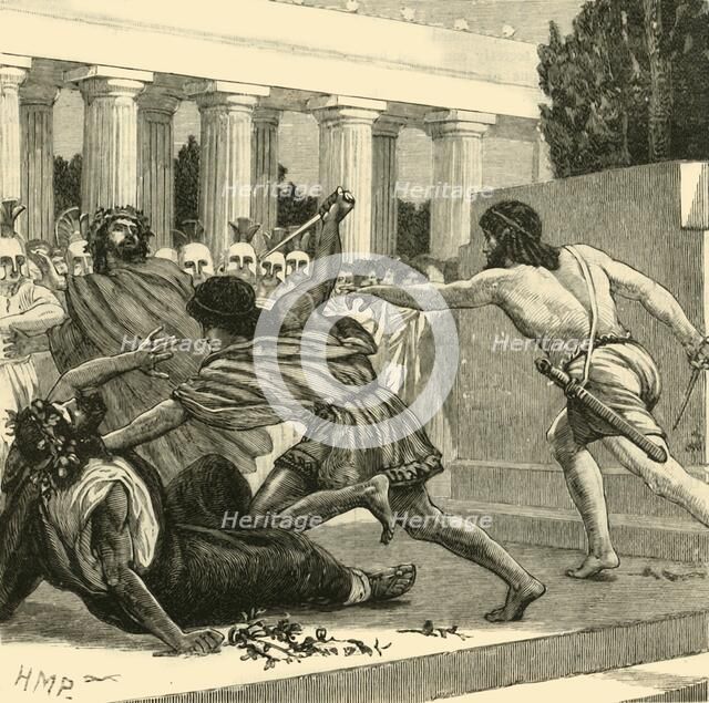 'Slaughter off the Pisistratidae', 1890.   Creator: Unknown.