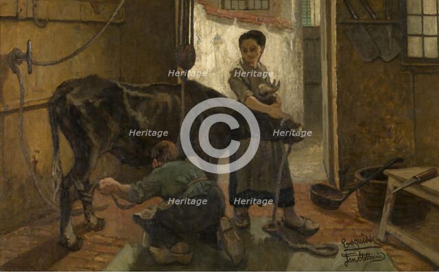 Slaughterhouse, c1860-1900. Creator: Jan Stobbaerts.