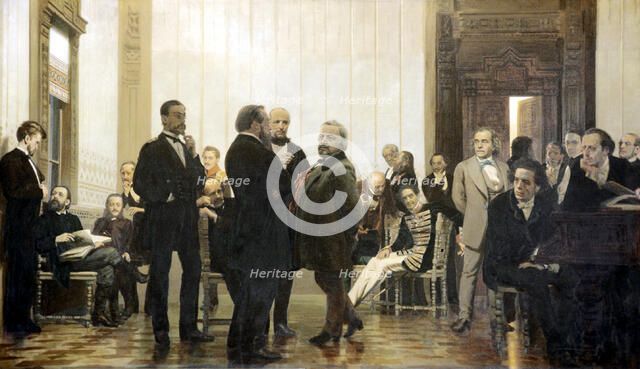 Slavonic composers, 1871-1872. Artist: Repin, Ilya Yefimovich (1844-1930)