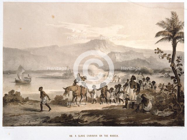 'Slave Convoy on the March', 1852. Artist: Unknown